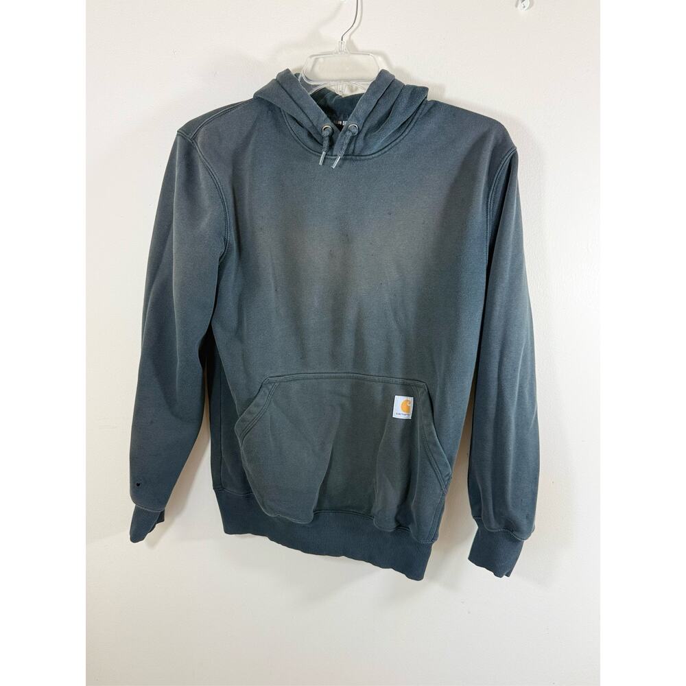 Carhartt Hoodie Distressed Grunge Workwear Faded Streetwear